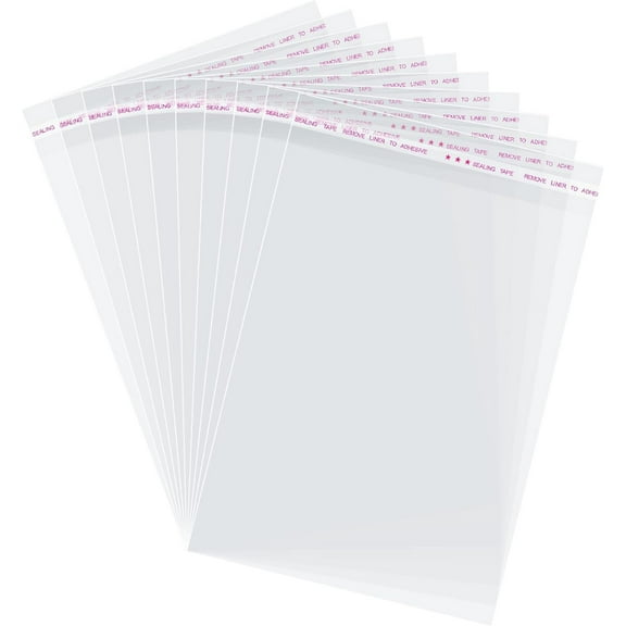 SDTC Tech Self Sealing Cellophane Bags, 350PCS 3.94x5.9 Inches Clear Treat Bags Resealable Plastic Cellophane Gift Bags for Packaging Gifts,Cookies,Party Favors,Treats,Candy, Small Cakes,Crafts