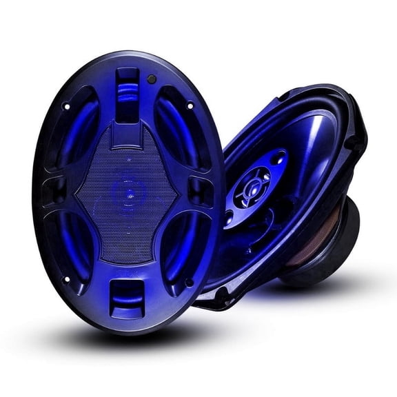 SDX 6 x 9 in. 4-Way LED Coaxial Car Speakers, 350W Max, Pair