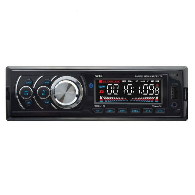 SDX Audio Systems RUSXJ120 DetachableCar Audio Stereo System Single Din, Bluetooth Audio and