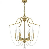 SDY5028AB Quoizel Lighting Sunday - 6 Light Chandelier In Traditional Style-31.5 Inches Tall and 28 Inches Wide     -Traditional Installation