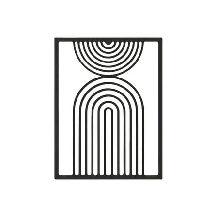 ✅ SDcart® Artisan-Crafted Iron Wall Art - Modern Geometric Metal Sculpture with Ornate Framing for Indoor/Outdoor Décor