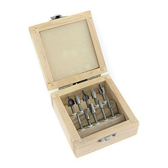 SE 10-Piece Mini Router Bits Set for Dremel Tools - 82210RB