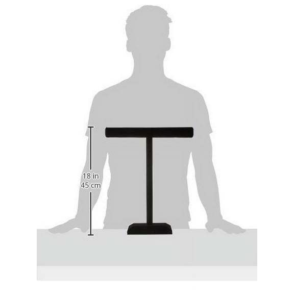 SE 17" Black Velvet Single Round T-Bar Display - JD222TBR