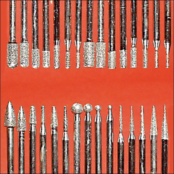 SE 30-Piece Set of Assorted Diamond Burrs with 150 Grit - 8230DD15
