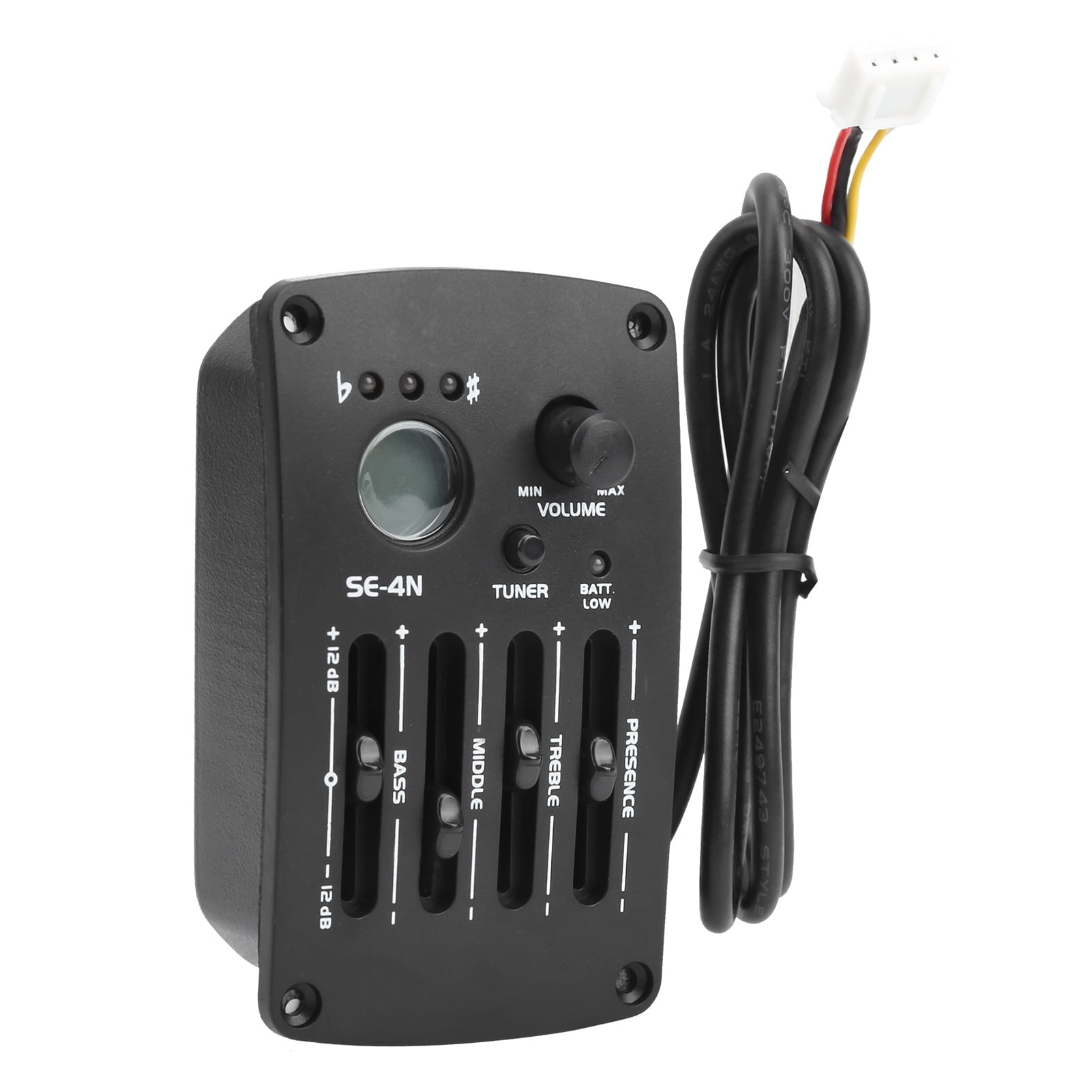 SE-4N 4 Band EQ Equalizer Pickup For Acoustic Classical Folk Guitar Parts Black