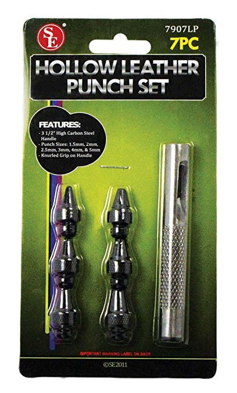7 Pc Leather Punch Set 1.5mm,2,2.5,3,4,5mm