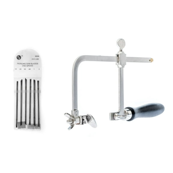 SE 81973SB2 2 in 1 Professional Jeweler's Saw Frame with 144 Assorted Saw Blades