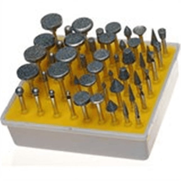 SE Assorted Diamond Burr Set, 120 Grit with 1/8'' Shank (50 PC.) - 8235DD12