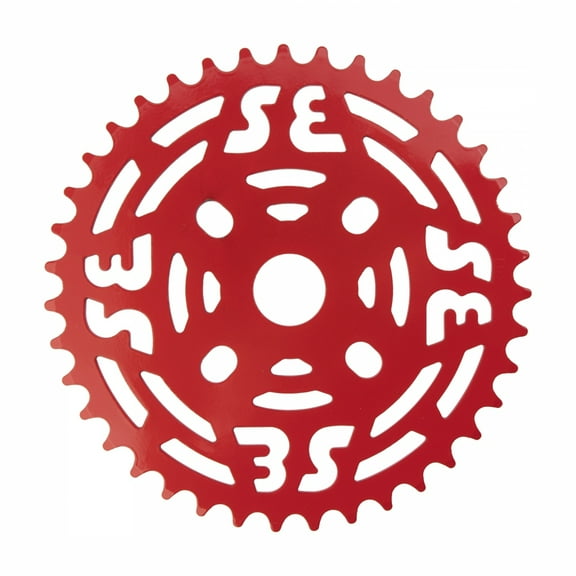 SE Bikes One Piece Steel Chainring 39T 1pc 1/2in x 1/8in Steel Red BMX Bike