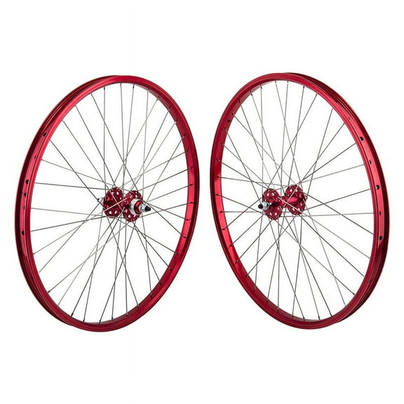 Se Bikes J24SG Wheelset 26in B/O 3/8inx100-110mm FW Rim Brake Clincher Red 36H