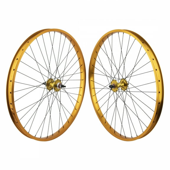 SE Bikes Big Ripper 29in Wheelset Gold/Black NMSW 1-speed FW Bolt-On 3/8" 110mm 29"