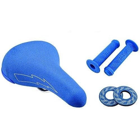 G3C10320L SE Bikes Bundle 3 Items: SE Flyer Seat with SE Wing Grips with SE Wing Donuts (Blue)
