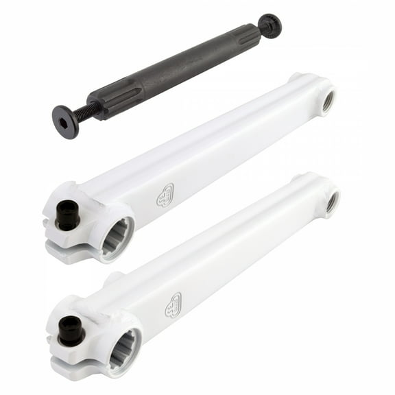 SE Bikes V-Ridge Cranks BB Axle Inlcuded 175mm 19mm Single Speed WHT