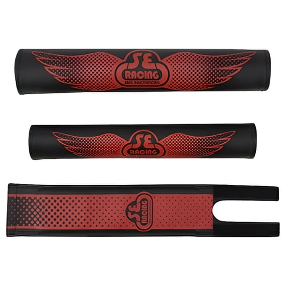 SE Bikes Wing Bike Frame Pad Set Wing Fade Black/Red
