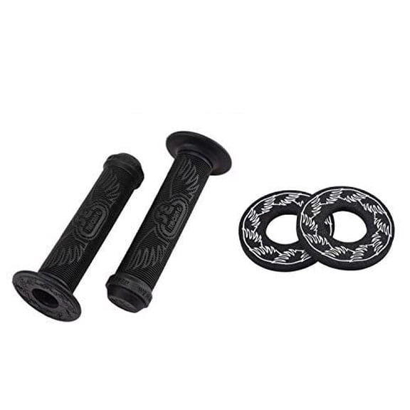 SE Bikes Wing Grips Bundle 2 Items: SE Wing Grips with SE Wing Donuts Black