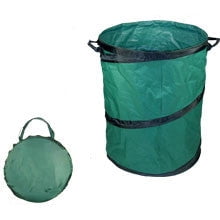SE Collapsible Green Heavy Duty Reusable Gardening and Landscaping Bag with Zippered Lid - GC5002L