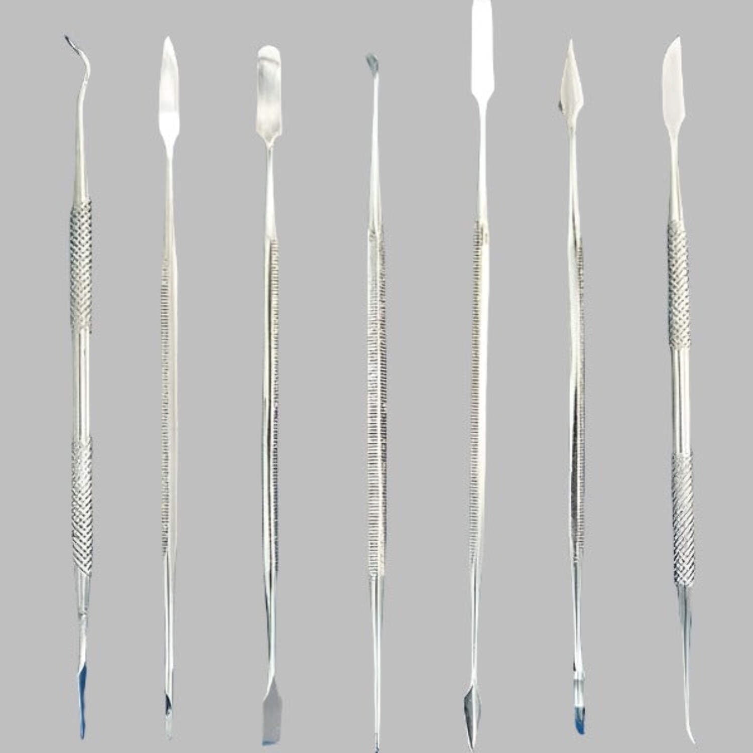 SE DD3077 Spatula & Carver Set Double Ended Stainless Steel 7 Pc