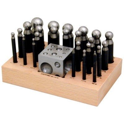 SE Doming Punch and Dapping Block Set (25 PC.) - JT3405DS