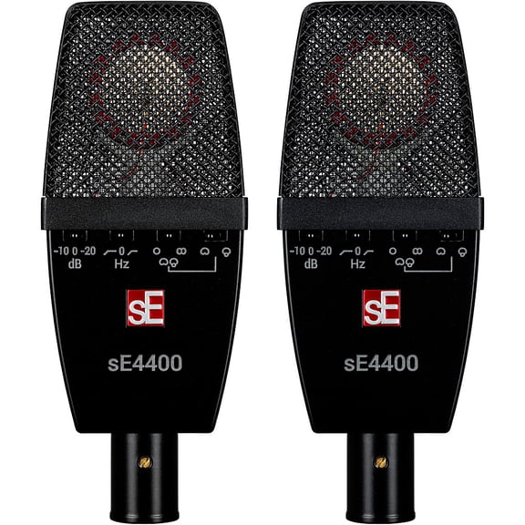 SE Electronics SE4400-PAIR-U Factory Matched Pair of SE4400 Diaphragm Condenser Microphone - Large