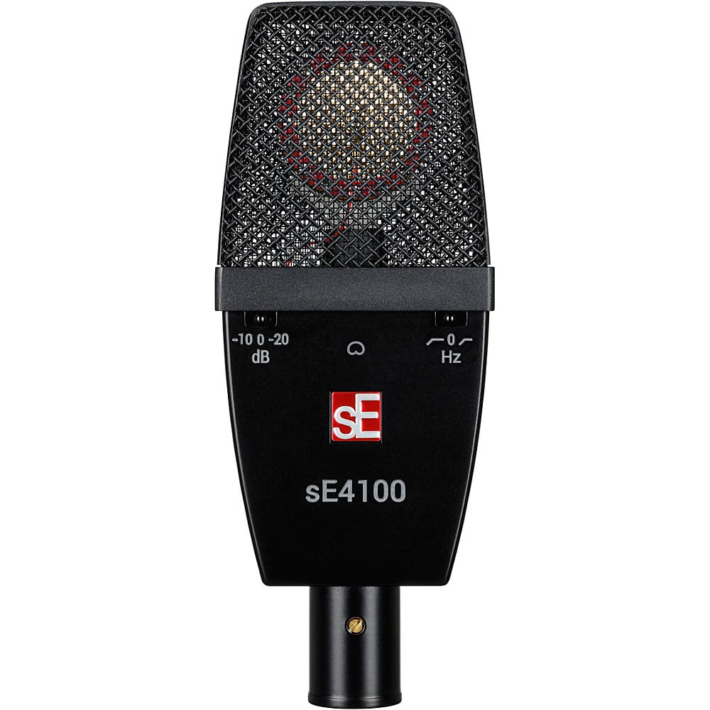 sE Electronics sE 4100 Large Diaphragm Cardioid Condenser Microphone w/Mount and Case Black