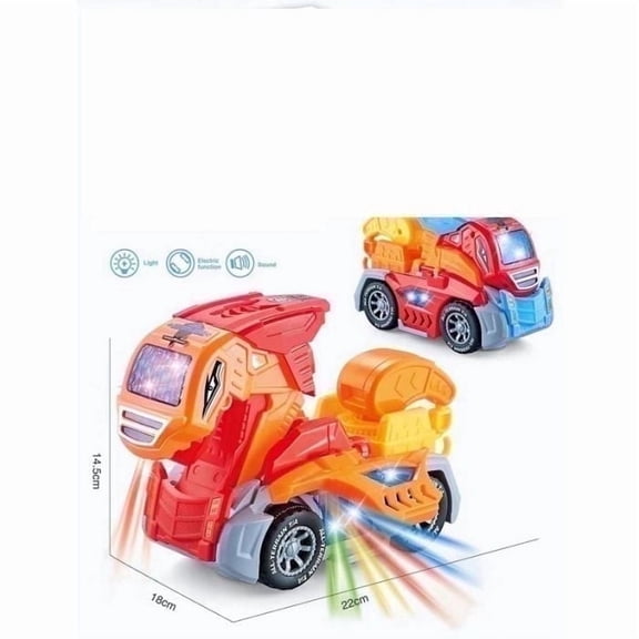 SE Engineering Electric Toy Function Dinosaur Car with Sound and Light Transform Dino Age 3 +