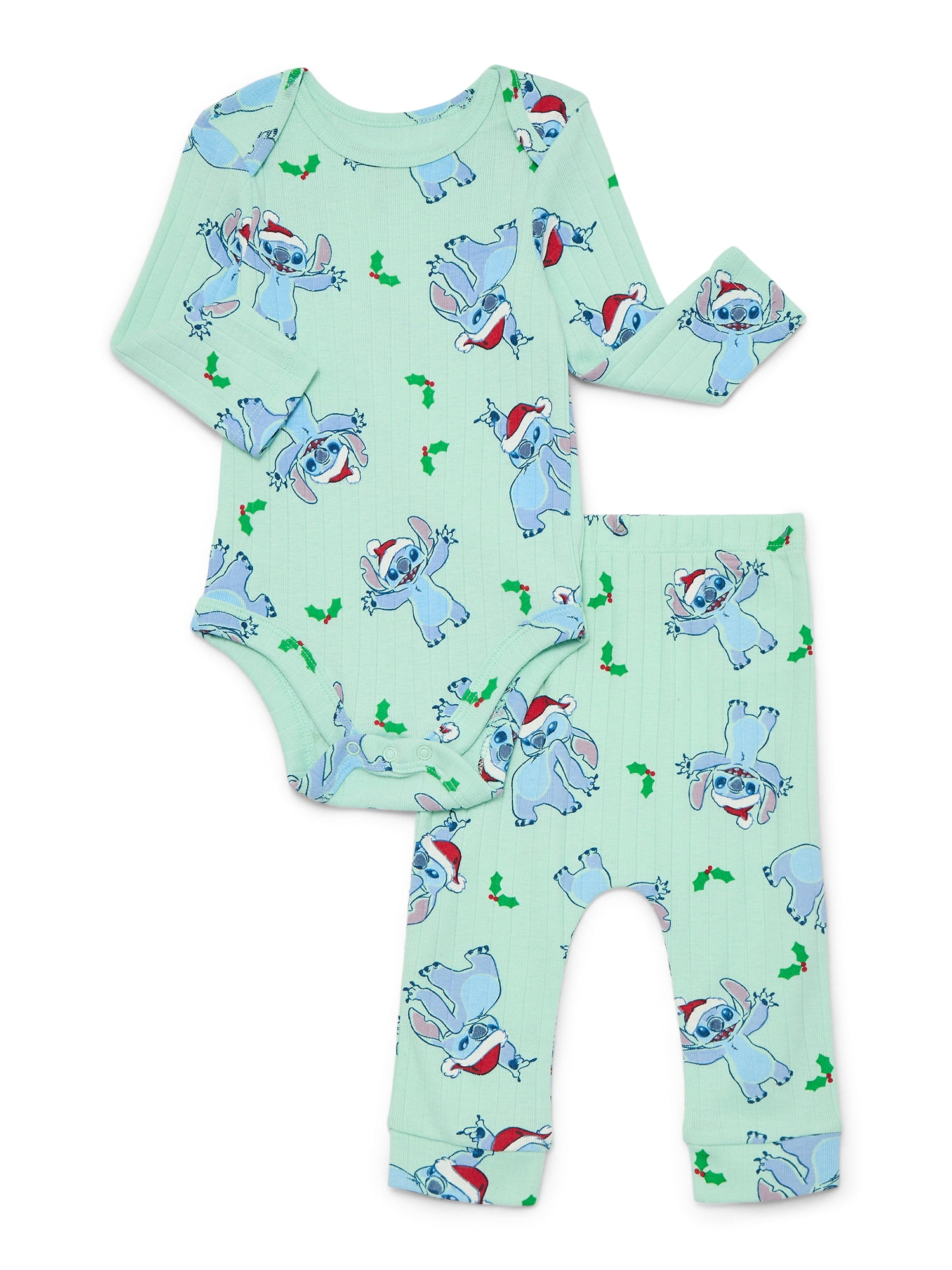 Stitch Baby Boys Christmas Graphic Bodysuit and Jogger Pants Set, 2-Piece, Sizes 0M-12M