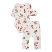 Rudolph Baby Boys Christmas Graphic Bodysuit and Jogger Pants Set, 2-Piece, Sizes 0M-12M