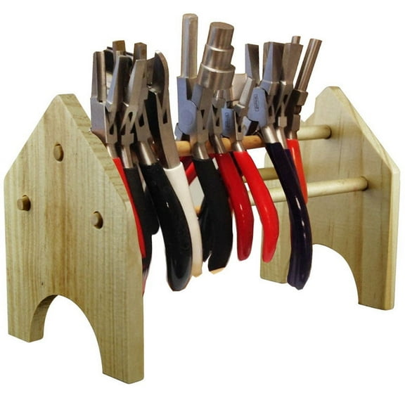 wood pliers rack bench stand organizer storage jewelry tools