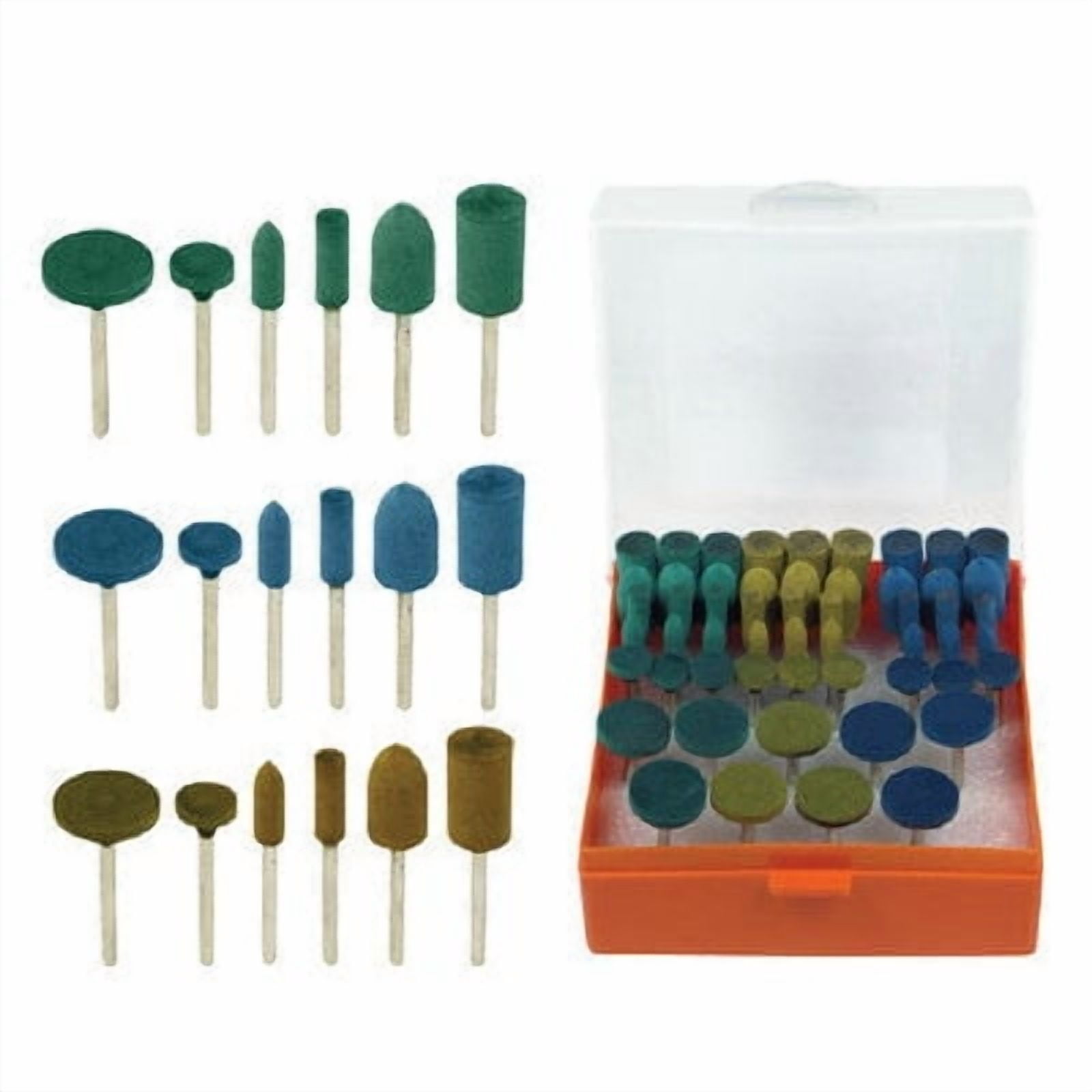 SE Rubber Polishing Abrasive Rotary Burr Set (54 PC.) - RA8121