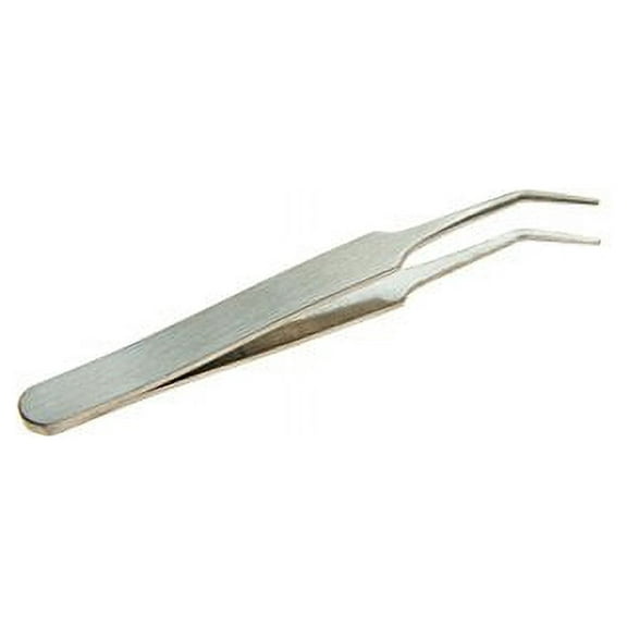 SONA 3" Mini Tweezers Curved Point Tip, Stainless Steel , PVC Pouch