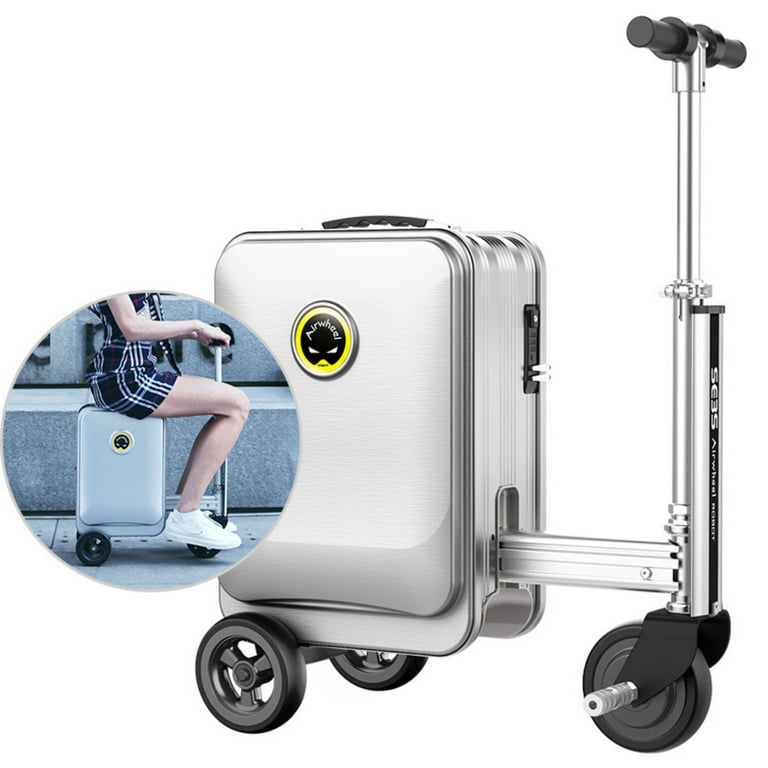 A smart carry-on suitcase Airwheel SE3 smart rideable suitcase that carrys  you