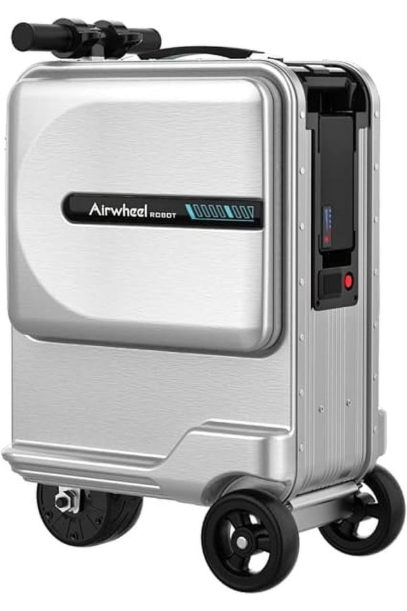 SE3mini Motorized Riding Suitcase, Smart Electric Carry-On Luggage with Removable Battery & TSA Lock, 20-Inch, Silver