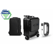 Airwheel SE3miniT and Global DRT 20 Inch Adult 2-Piece Hybrid Luggage Sets, Black