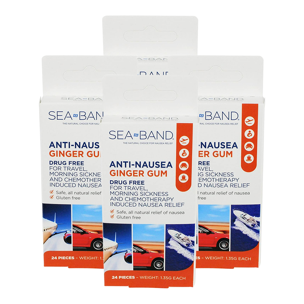 SEABAND GINGER GUM,ANTINAUSEA 24 count ( 4 Pack )