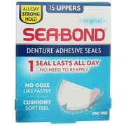 SEA-BOND Denture Adhesive Seals Uppers Original, 15 ea Pack of 2