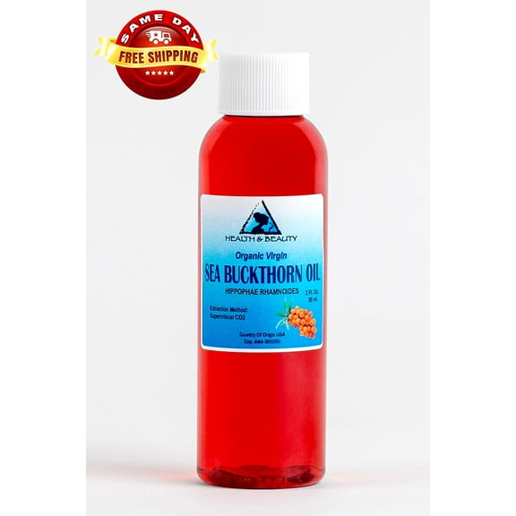 SEA BUCKTHORN OIL UNREFINED ORGANIC EXTRA VIRGIN CO2 EXTRACTED PREMIUM PURE 2 OZ