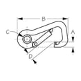 thumbnail image 1 of SEA DOG ASYMMETRICAL SNAP HOOK WITH EYE INSERT, 3/8", 1 of 2