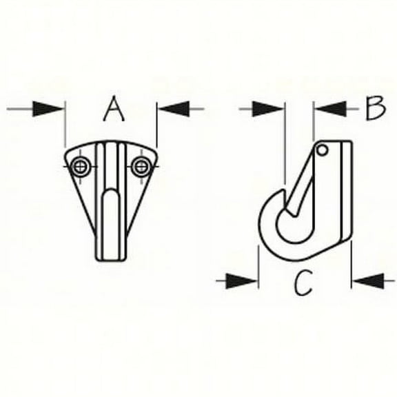 SEA DOG CORPORATION Chrome Brass Fender Hook 1/8" LINE