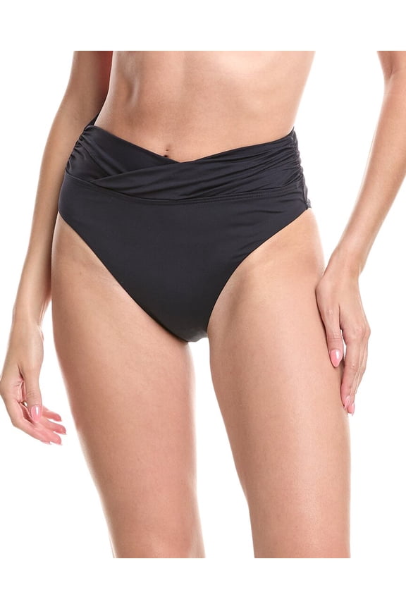 womens  Essentials Wrap High-Waist Bikini Bottom, 4