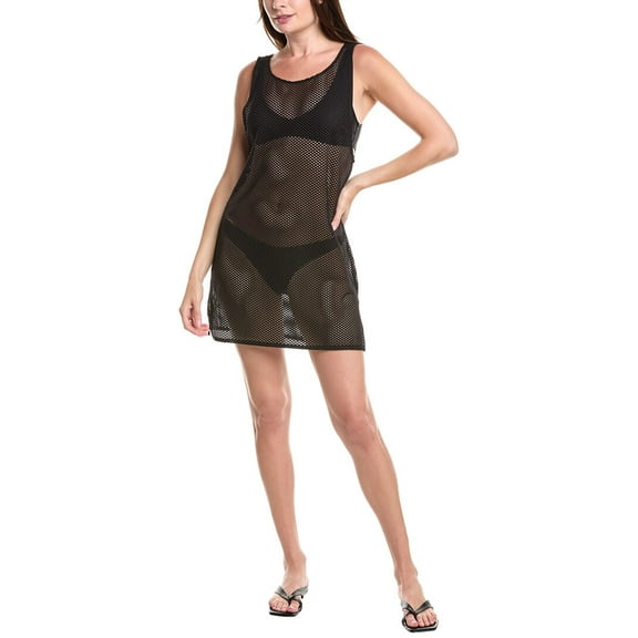 SEA LEVEL AUSTRALIA womens  Surf Mesh Sleeveless Cover-Up, s, Black