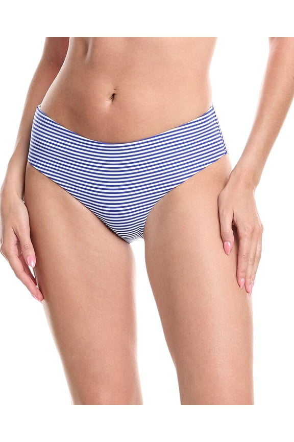womens Varsity Mid Bikini Bottom, 12, Blue