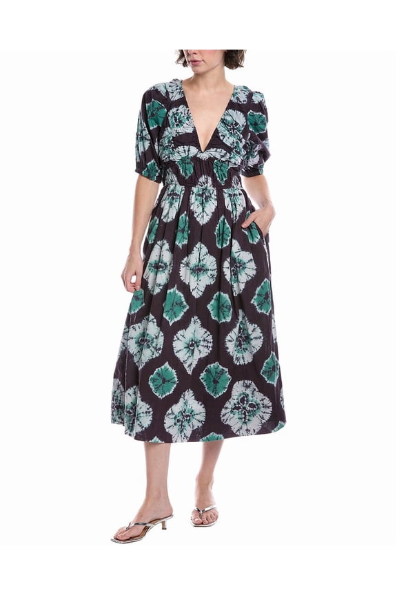 womens Aveline Midi Dress, s, Purple