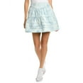 thumbnail image 1 of SEA NY womens  Daryl Bleached Denim Mini Skirt, XXS, Blue, 1 of 4