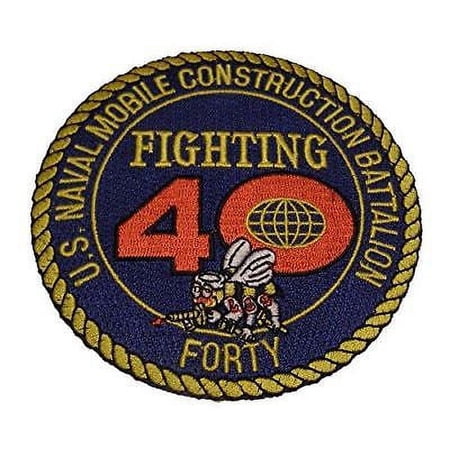 SEABEE NAVAL MOBILE CONSTRUCTION BATTALION FORTY NMCB 40 PATCH FIGHTING FORTY