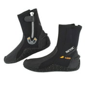 SEAC   Adult Unisex Basic Hd w/Zip 5 Mm Scuba Boots, Color: Black, Size: 2XL