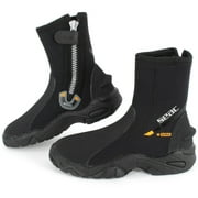 SEAC Pro HD 6mm Neoprene Scuba Boot Shoes with Side Zipper, Size 11, Black