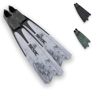 SEAC Shout Long Black Spearfishing Fins Camo Gray, 4.5-5