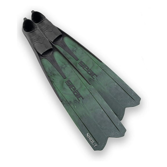 SEAC Shout Swim Fins for Scuba Diving and More, Size 9.5 to 10, Green