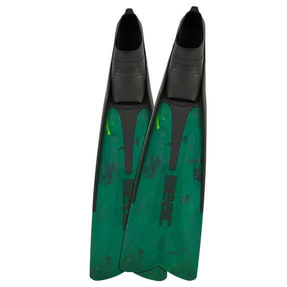 SEAC Talent Camo Long Blade Freediving Fins (Camo Green, 8-8.5)
