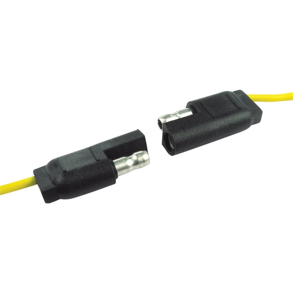 Seachoice 2-Pole Molded Line Connector 13841 - 12-Inch Lead, 6V/12V/24V Marine Cable Connector